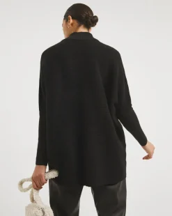 Cosy High Neck Chevron Ribbed Detail Jumper