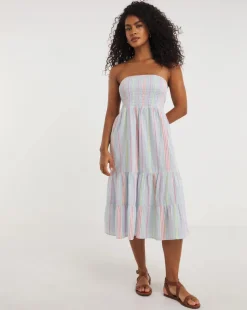 Cotton Bandeau Beach Dress