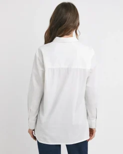 Cotton Poplin Zip Detail Shirt