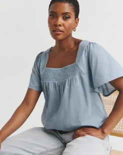 Cotton Square Neck Top