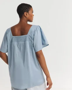 Cotton Square Neck Top