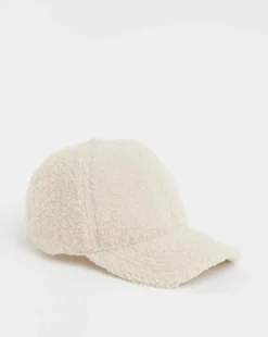 Cream Borg Detail Cap