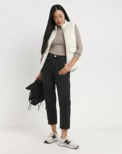 Cream Borg Lined Fleece Gilet