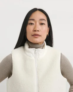 Cream Borg Lined Fleece Gilet