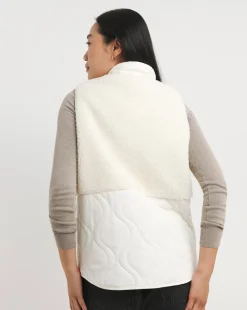 Cream Borg Lined Fleece Gilet