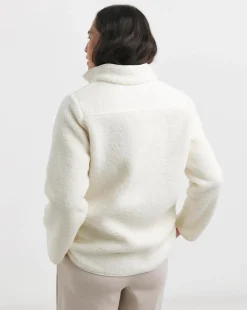 Cream Nylon Pocket Borg Jacket