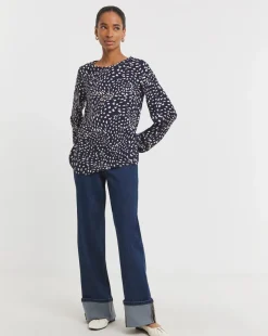 Crew Neck Balloon Sleeve Top