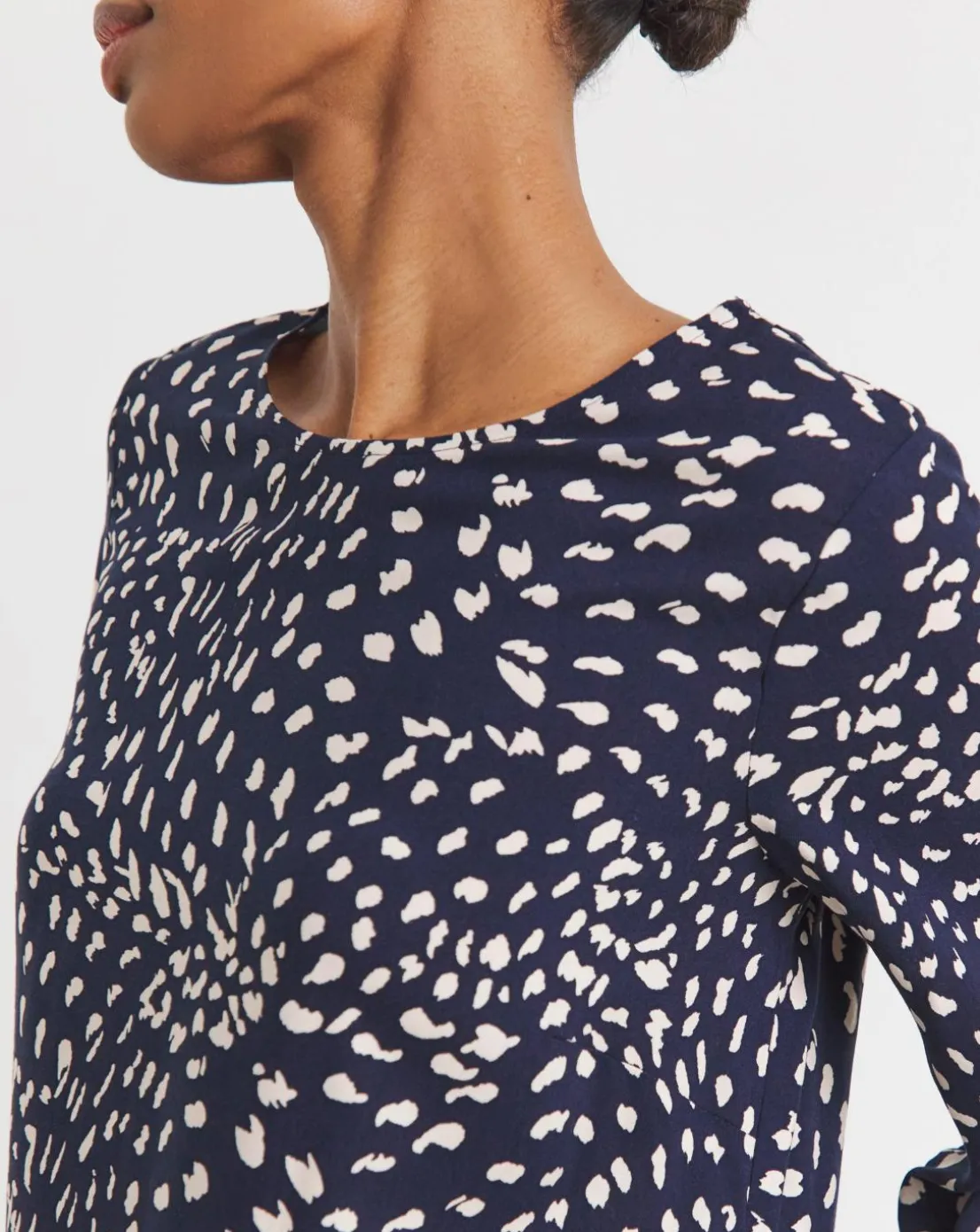 Crew Neck Balloon Sleeve Top