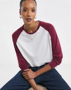 Crew Neck Colour Block Raglan T-Shirt