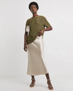 Crew Neck Short Sleeve Longline Top