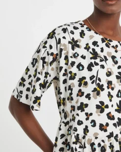 Crew Neck Short Sleeve Peplum T-Shirt