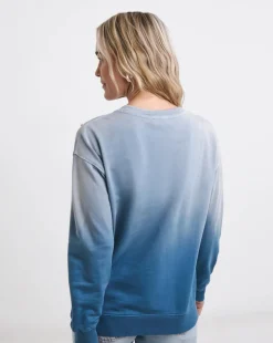 Crew Neck Tie Dye Scatter Embellished Sweatshirt