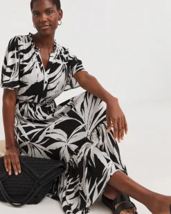 Crinkle Angel Maxi Sleeve Maxi Dress