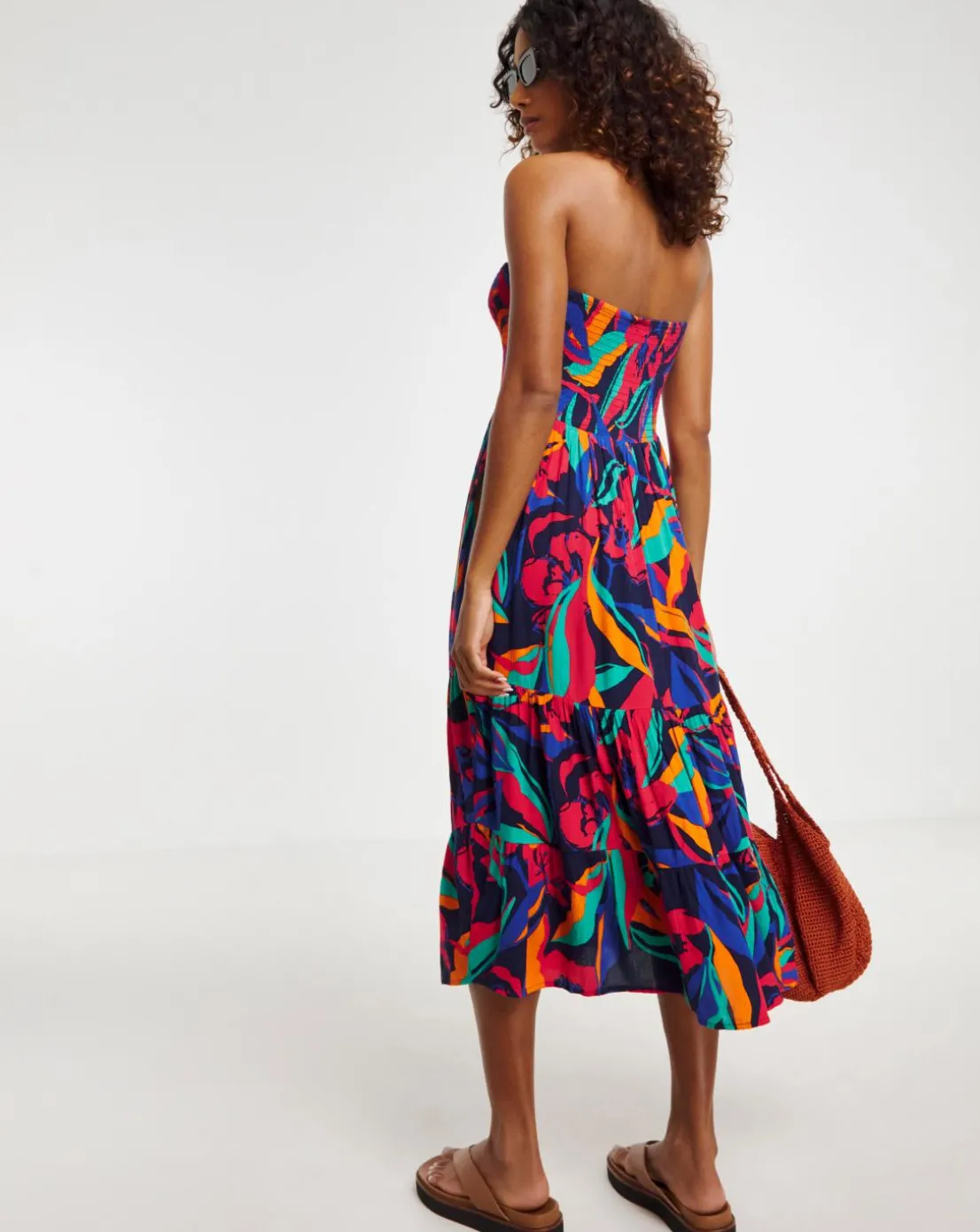 Crinkle Bandeau Beach Dress