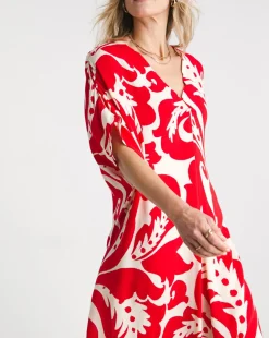 Crinkle Kaftan Overhead Midi Dress