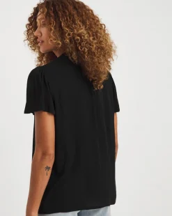 Crinkle Ladder Insert Blouse