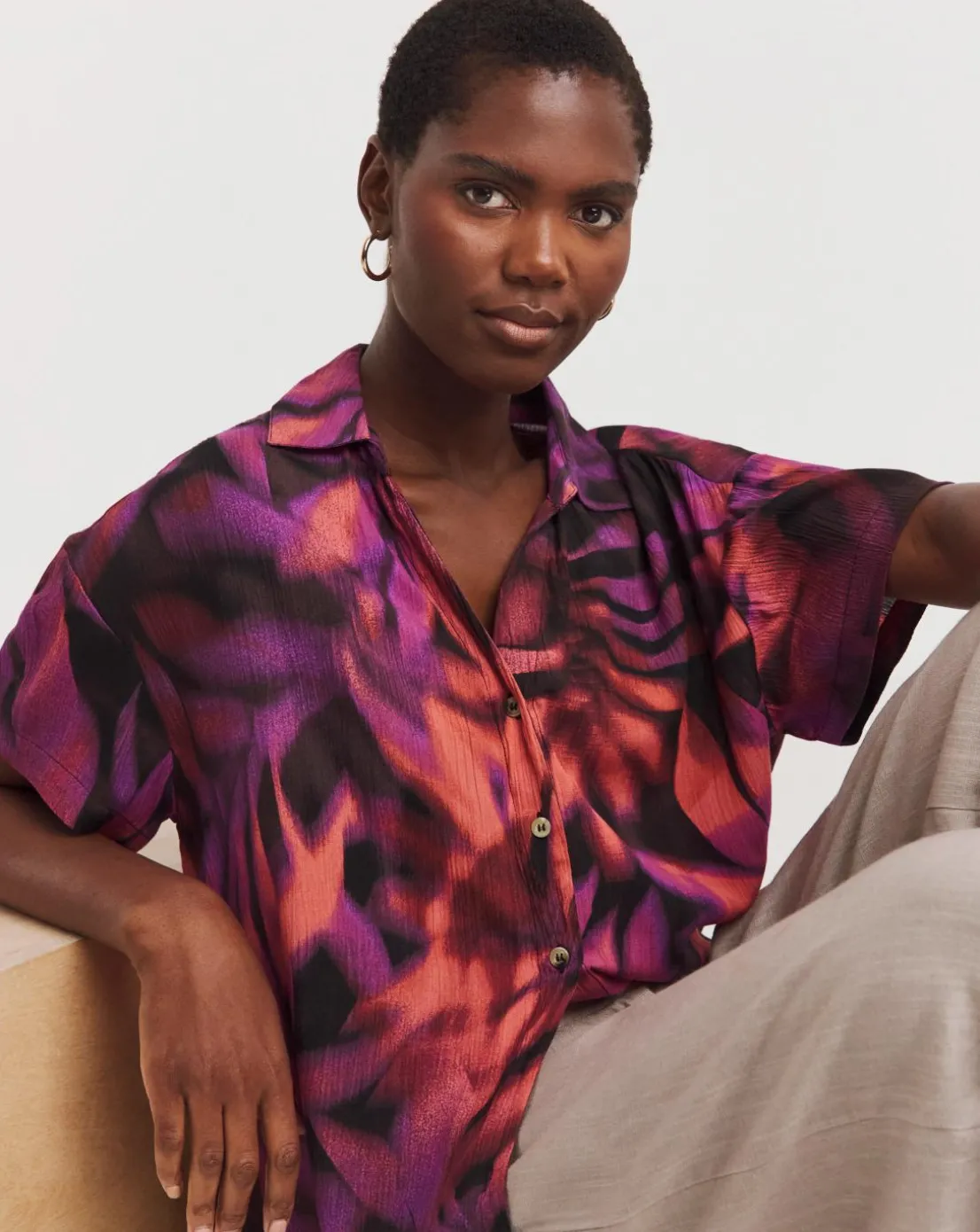 Crinkle Short Sleeve Resort Shirt