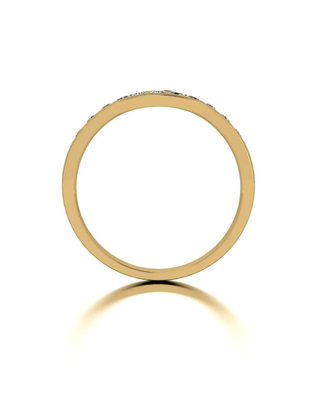 9ct Gold 11 Stone Moissanite Shaped Eternity Ring