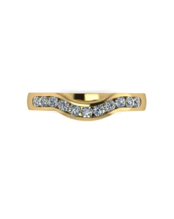 9ct Gold 11 Stone Moissanite Shaped Eternity Ring