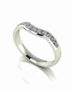 9ct Gold 11 Stone Moissanite Shaped Eternity Ring
