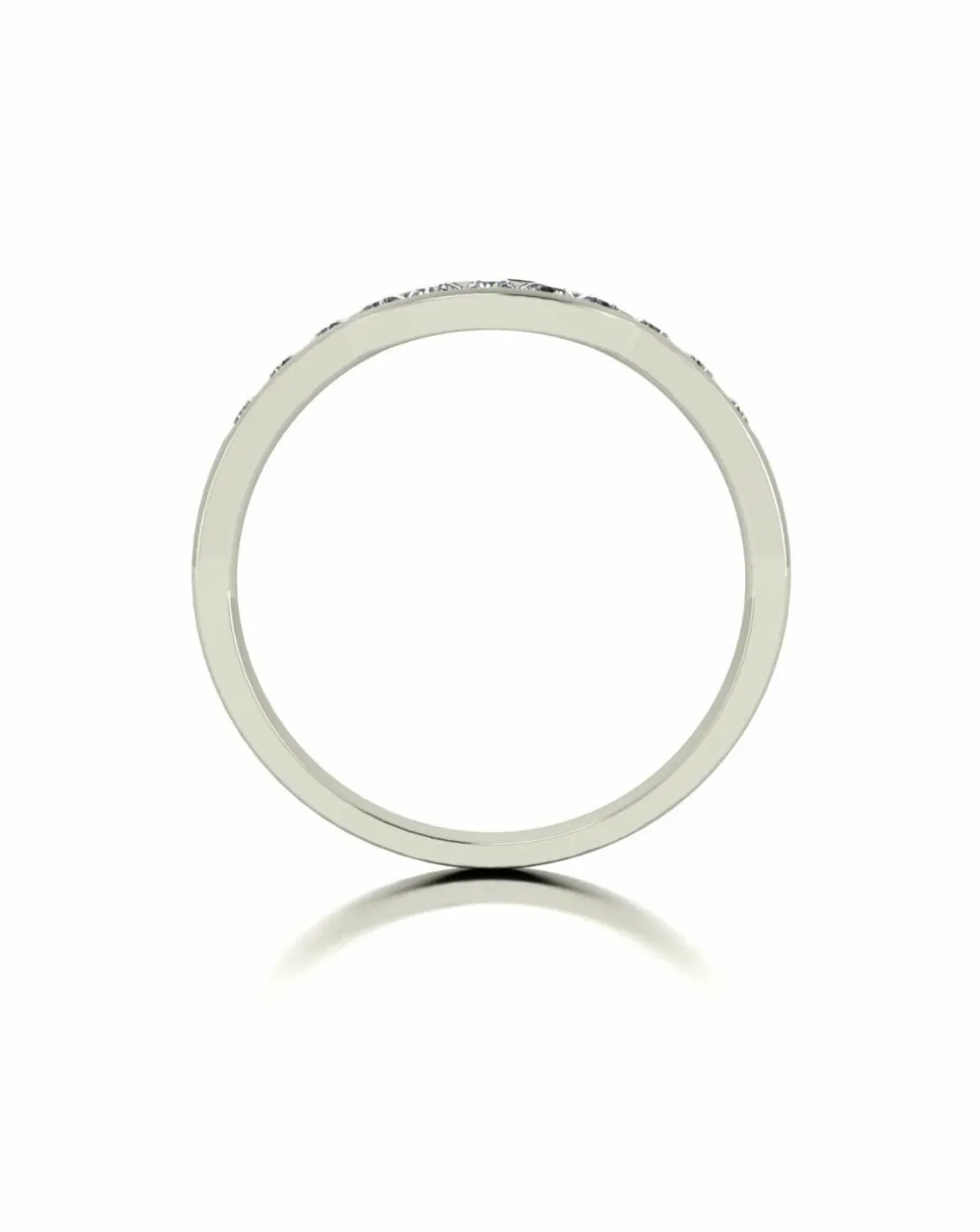 9ct Gold 11 Stone Moissanite Shaped Eternity Ring