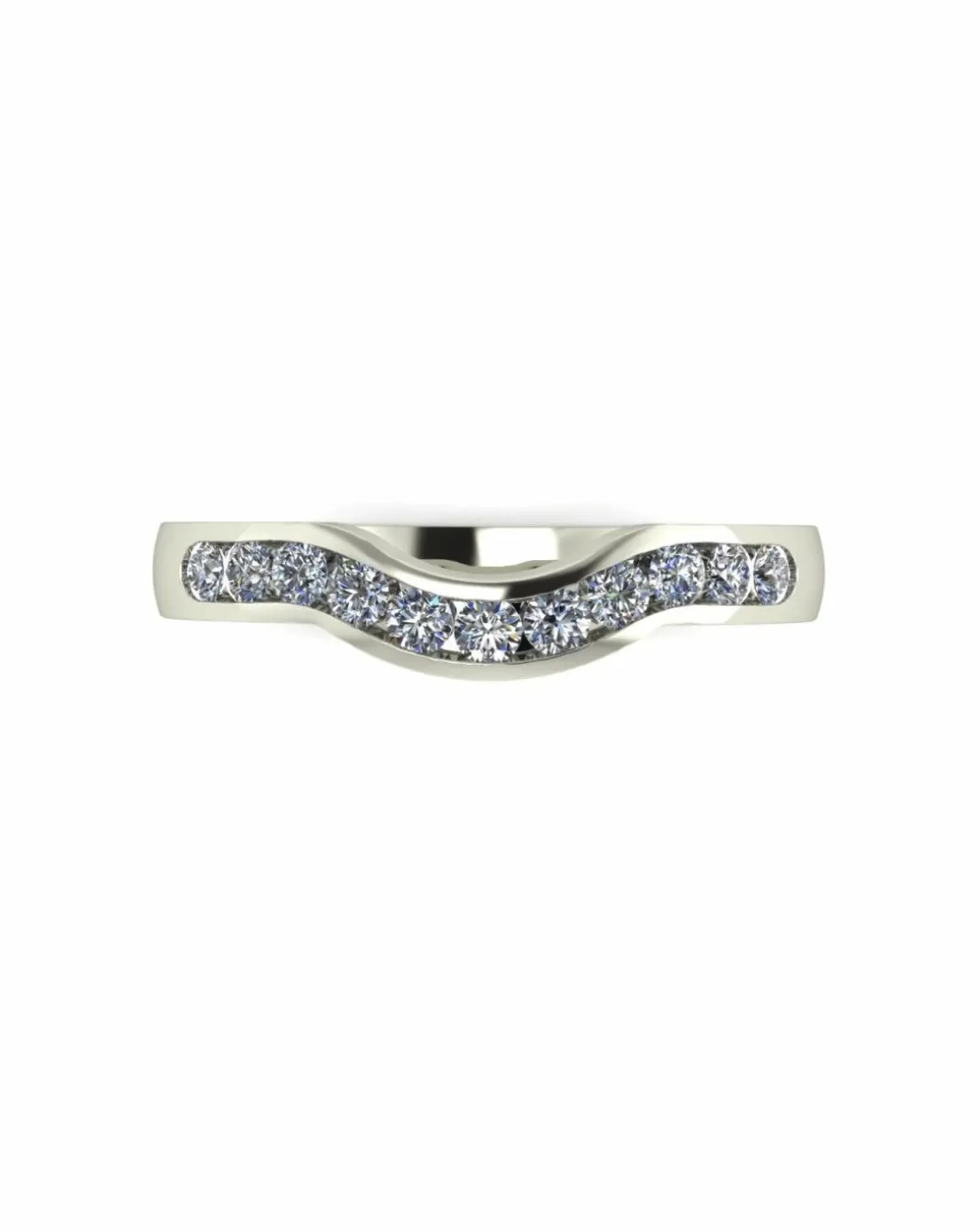 9ct Gold 11 Stone Moissanite Shaped Eternity Ring