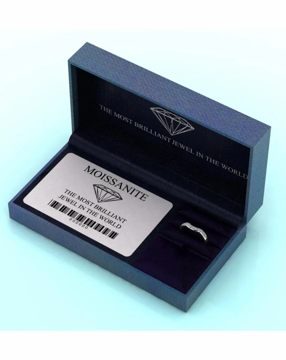 9ct Gold 11 Stone Moissanite Shaped Eternity Ring