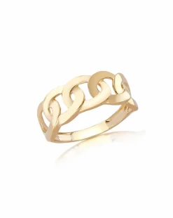 9ct Gold Curb Chain Style Ring