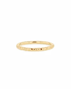 9ct Gold Diamond Cut Slim Band Ring
