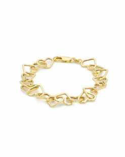 9ct Gold Heart-Link Belcher Bracelet