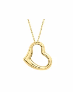 9Ct Gold Medium Floating Heart Necklace