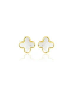 9CT Gold Mother of Pearl Petal Studs