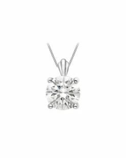 9ct Gold Round Cubic Zirconia Pendant