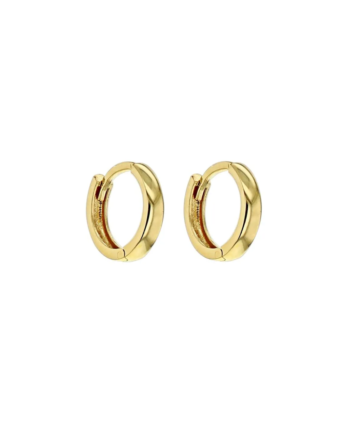 9ct Gold Tube Huggy Hoop Creole Earrings