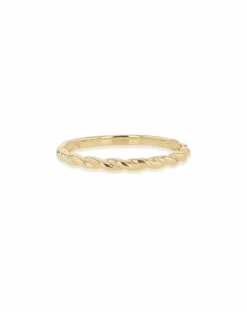 9ct Gold Twist Band Stack Ring