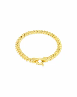 9ct Yellow Gold Cuban Link Chain Bracelet