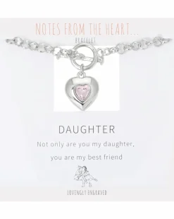 Daughter Heart T Bar Bracelet