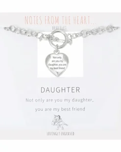 Daughter Heart T Bar Bracelet