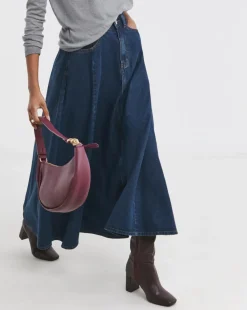 Denim Full Circle Skirt
