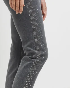 Diamante Grey Slim Leg Jeans