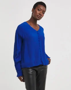 Dipped Back Long Sleeved Blouse