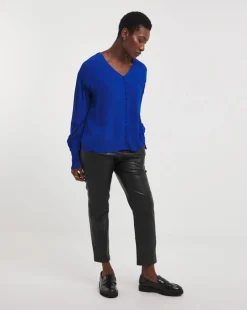 Dipped Back Long Sleeved Blouse