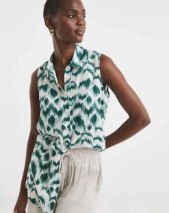 Dipped Back Sleeveless Shirt