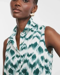 Dipped Back Sleeveless Shirt