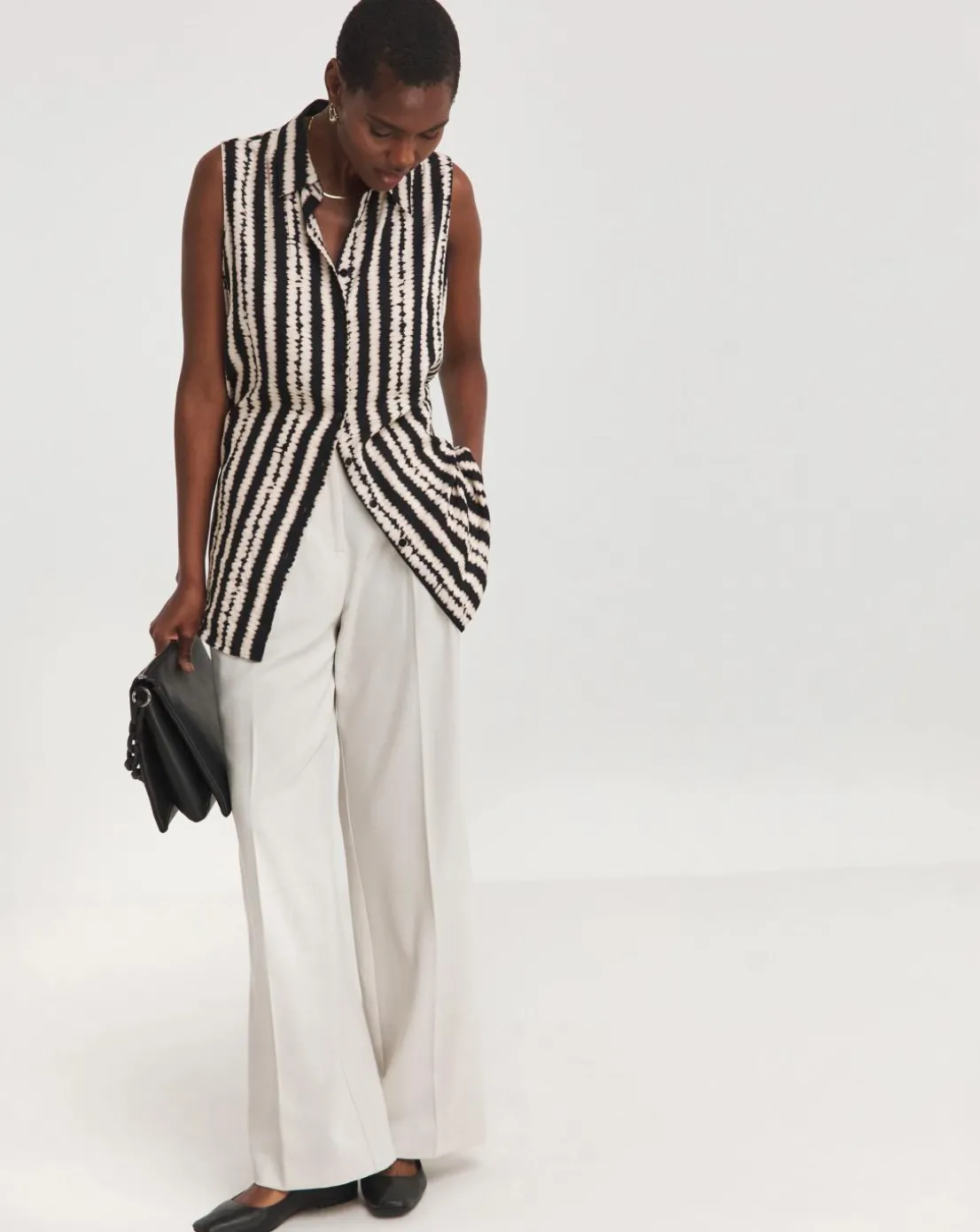 Dipped Back Sleeveless Shirt