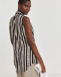 Dipped Back Sleeveless Shirt