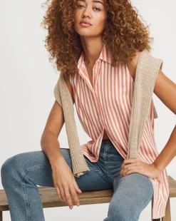 Dipped Back Sleeveless Shirt