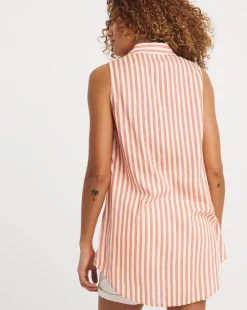 Dipped Back Sleeveless Shirt