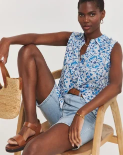 Dipped Back Sleeveless Shirt