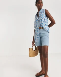 Dipped Back Sleeveless Shirt